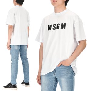 MSGM 로고 3440MM163 237002 01 남성 반팔티셔츠