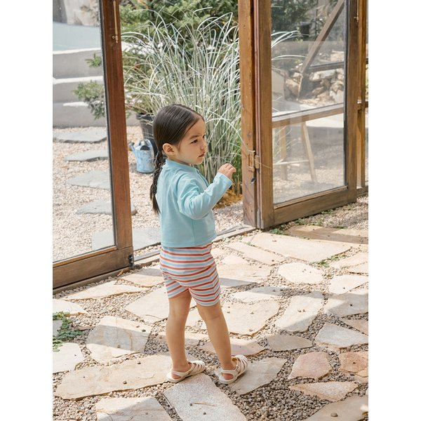 플라워 아동 크롭집업 원피스 세트_민트