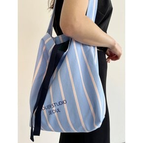 JOUER. Ayden Stripe Shoulder Bag. Sky Blue