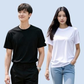 님녀공용 데일리 코마사 30수 순면 무지 반팔면티셔츠 이너티 땀흡수 속건 TZ26TS11(U)