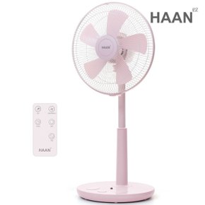 한경희 14형 초미세풍 발터치 리모컨 스탠드 선풍기 연핑크