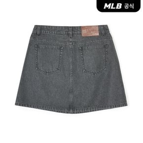 [코리아공식]여성 베이직 미디움로고 데님 스커트 NY (Black)