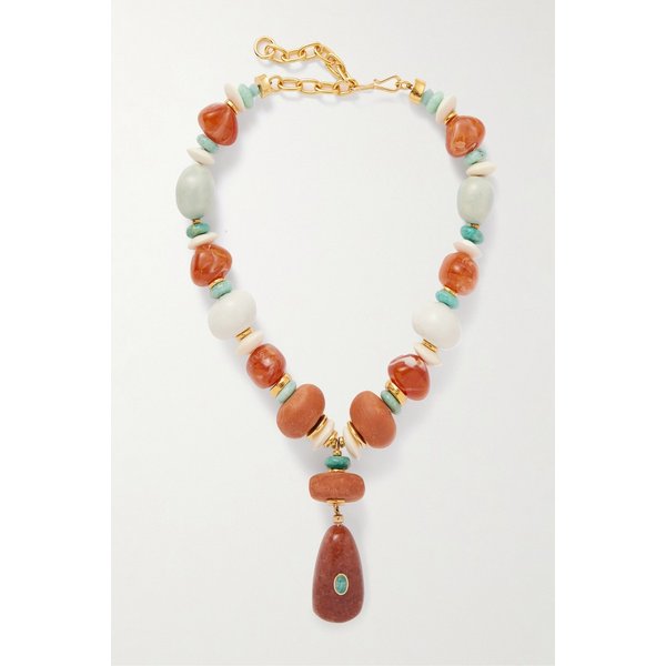 리지 포르투나토 안단토 골드 플레이트 멀티 스톤 앤 본 목걸이 46376663162972339