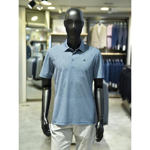그린조이 세이브존03 그린조이 골프 남성 여름 불 가리 패턴 PK 반팔 티셔츠 GS23KY22M(블루)(1)