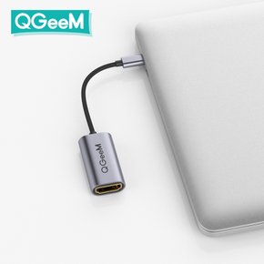 QGeeM 큐짐 USB C타입 HDMI 젠더 4K지원 60Hz 썬더볼트3지원 노트북 핸드폰 미러링 맥북호환 어뎁터