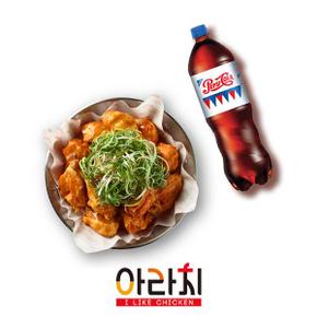 아라치치킨 산더미파닭(순살) + 음료 1.25L(정상가23800원, 4%할인)