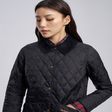 바버 [25SS]여성 블랙 Annandale 퀼팅 자켓