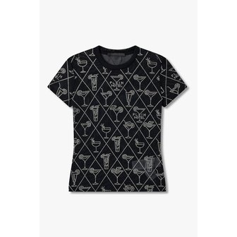 필립플레인 칵테일 크리스탈 섹시 퓨어 핏 티셔츠 8625301602000