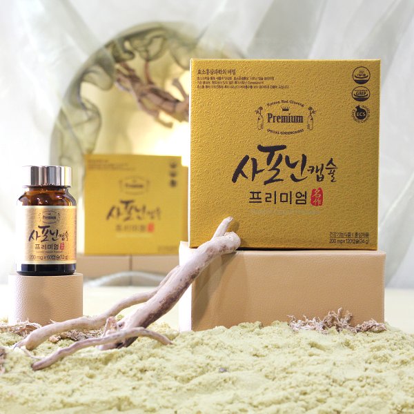 진비책 사포닌 캡슐 프리미엄 200mg x 120캡슐 1박스 건강기능식품 영양제 홍삼캡슐 농축분말