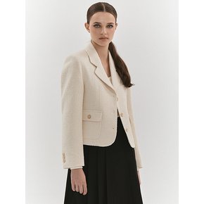 Salted boucle blazer (Ivory)