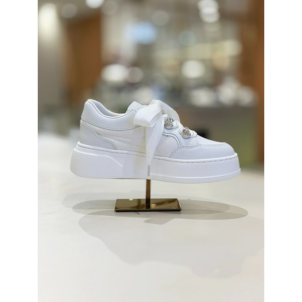 [시흥점] 쥬얼리 리본 스니커즈 (화이트) DG4DS25021WHT
