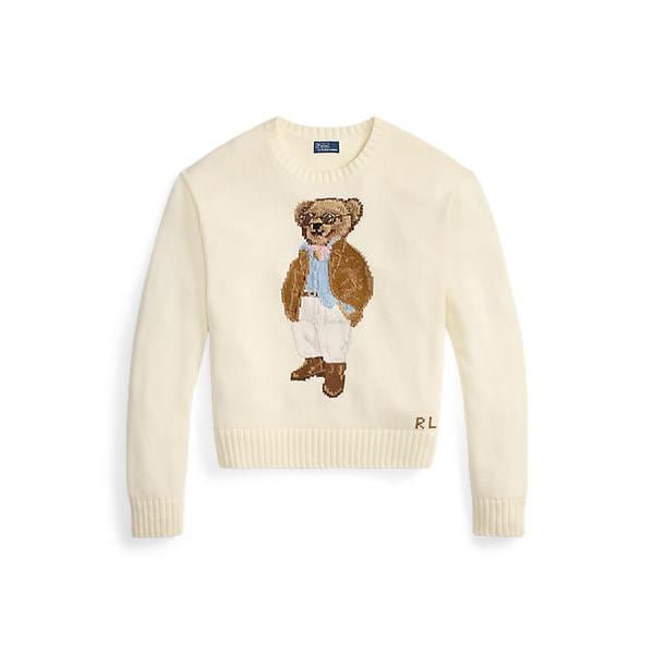 여성 폴로 베어 코튼 크루넥 스웨터(WMPOSWENC021510101)