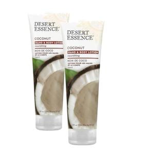 미국직구 Desert Essence 데저트에센스 코코넛 너리싱 핸드 앤 바디 로션 237ml 2팩