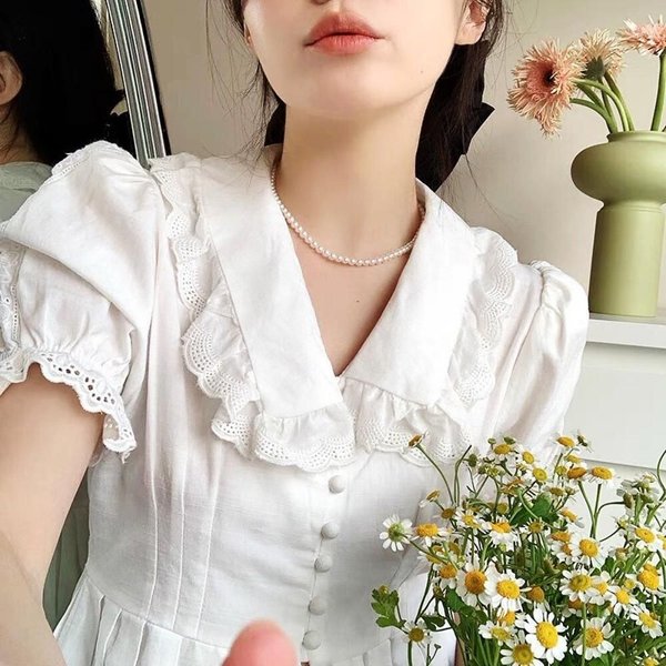 [옷자락] 여자 아크릴진주 셀프웨딩 고급스런 하객룩 목걸이