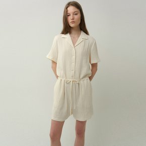 [블랭크03] summer gauze jumpsuit (ecru)