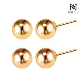 14K 심플 골드볼 6mm 귀걸이