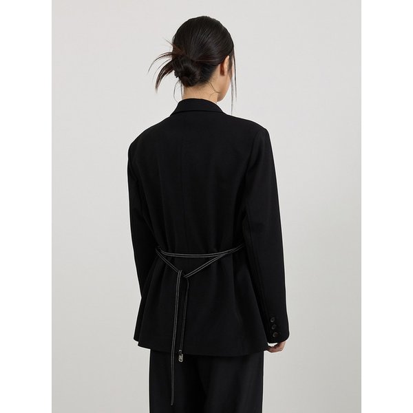 [알로하 PICK] SIGNATURE BELTED BLAZER BK