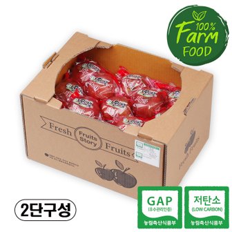 이슬마루 [9/9 오전9시 결제 건까지 명절전배송][2024년햇사과]GAP 저탄소 세척사과 5kg(26~32과)2단구성