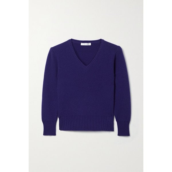 카엘 크롭 골지 캐시미어 혼방 스웨터 퍼플 1647597311299076