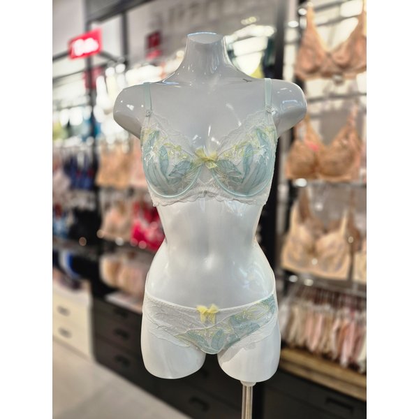 [시흥점] S 비너스) 오르화 홑겹 데미 브라, 햄팬티 세트 OBR7859+OPT7859H-IV