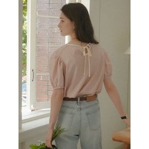 Witty Back ribbon blouse_Pink