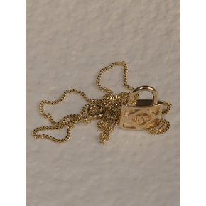 14K_PADLOCK INITIAL GOLD NECKLACE