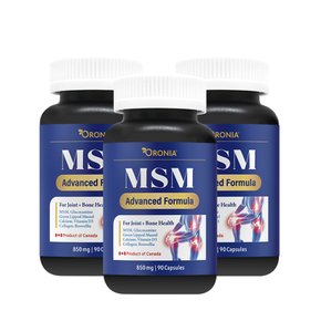 캐나다 오로니아 MSM 어드밴스드 포뮬라 MSM Advanced Formula 90캡슐 3개