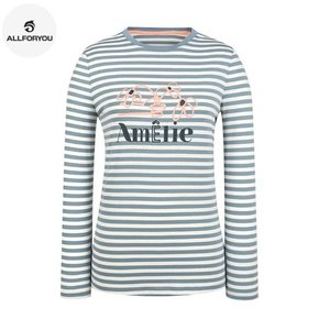 [여성] striped one point t-shirt ALTRM1211-SKYBLUE