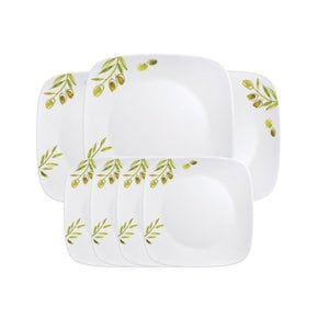 [Corelle] 코렐 올리브가든 사각 접시세트 7p