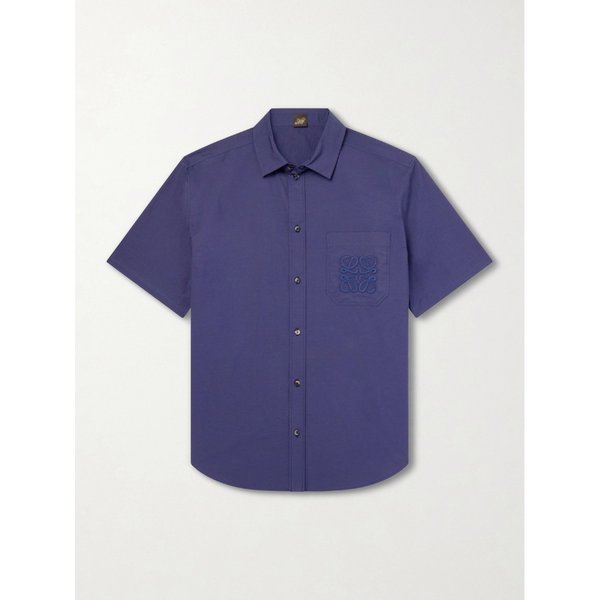 파울라스 이비자 로고 자수 코튼 블렌드 셔츠 46376663163059245