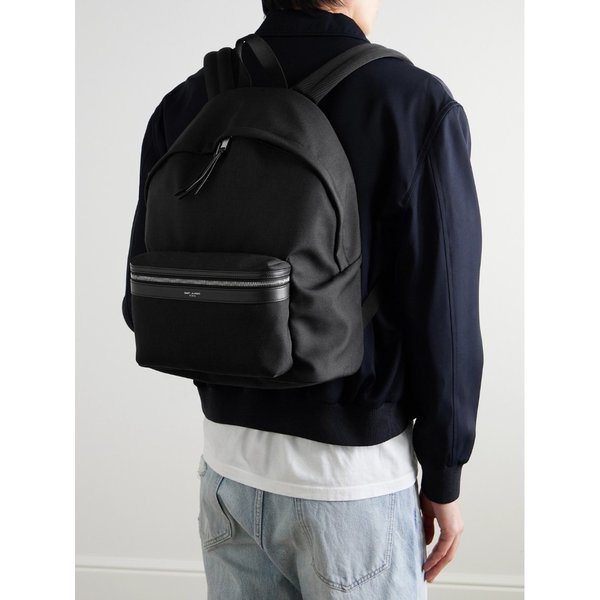 시티 가죽 트리밍 캔버스 백팩 46376663162838631