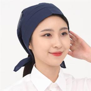 네이비망사두건 서빙모자 주방위생모자 식당 조리용두건