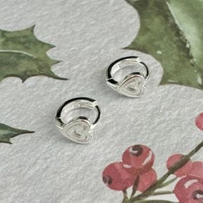MAZE HEART SILVER 925 Ring earring 미로하트 데일리 원터치 실버 링귀걸이_P431270592