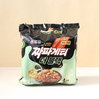  농심 짜파게티 더 블랙 멀티팩(4봉지) / 봉지라면 건면