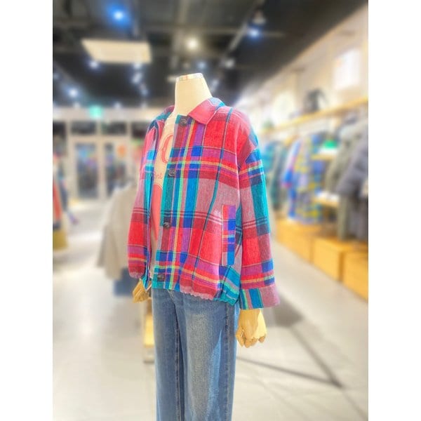 [여주점] 프리즈 체크 점퍼 (BAJPA4631)