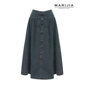 A라인 버튼 데님 롱 스커트 MSKA41025_P378157851