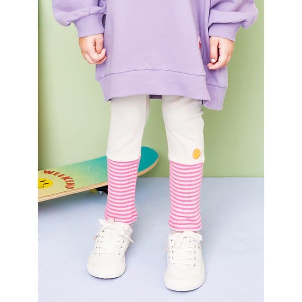 골지스트라이프배색레깅스