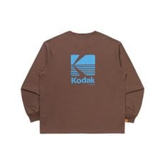 [공식]에센셜 빅로고 긴팔 티셔츠 BROWN