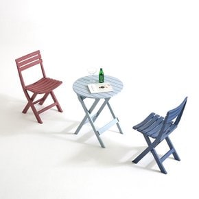 아메리카노 ABS 플라스틱 접이식 야외 카페 2인 테이블 세트(테이블1개 의자2개)
