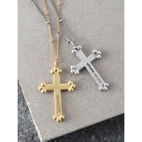 [925 Silver] Rom Cross Necklce_2 Colors