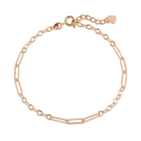 [비앤비골드] 14K 서클 컷팅 클립 체인 팔찌 IRB27864