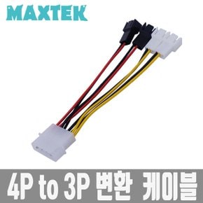 MAXTEK 쿨러 전원 4P to 3P 변환 파워 케이블 MT085