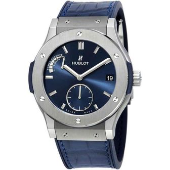  일본 위블로 시계 우브로 HUBLOT 클래식 퓨전 파워 리저브 8데이즈 티타늄 516.NX.7170.LR 블루