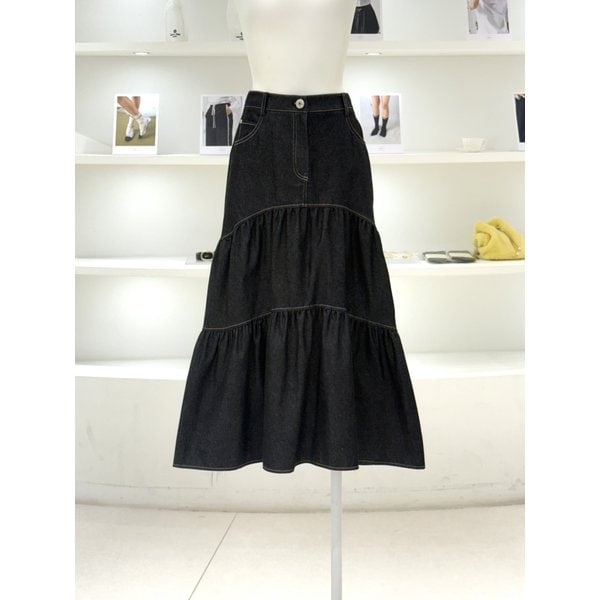[여주점] 여성 티어드 데님 스커트 (L262MSD039)