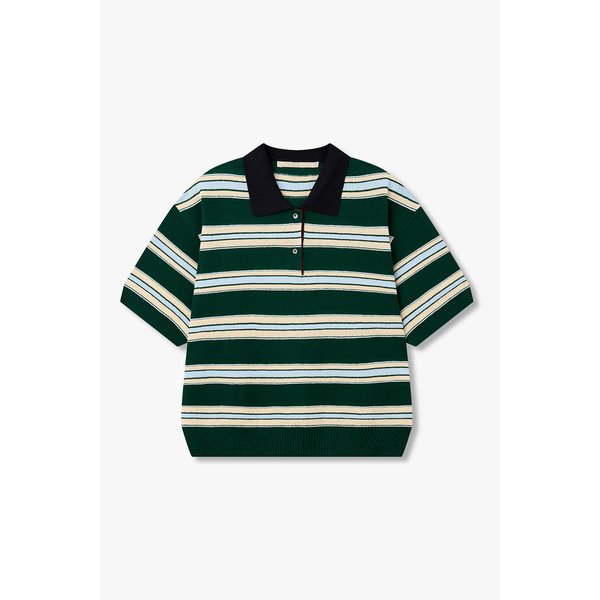 [파주점] 카라넥 스트라이프 니트 풀오버 7126250104