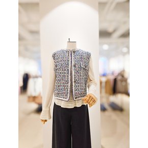 [파주점] [더아이잗컬렉션]멀티 트위드 포인트 베스트 CS4A0VT361