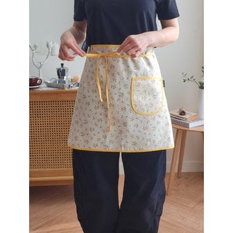 바이지미 국내제작 시크릿가든 순면 허리 앞치마  카페 에이프런