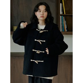 unisex half duffle coat black