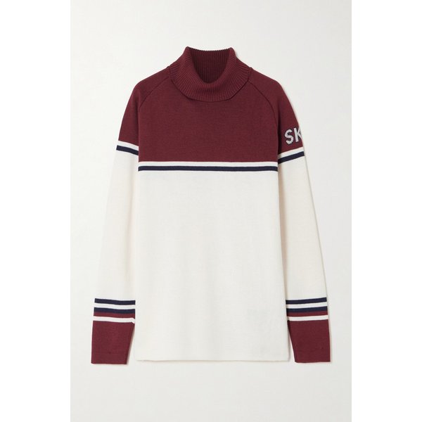 팔케 스트라이프 인타르시아 울 블렌드 터틀넥 스웨터 46376663162900045