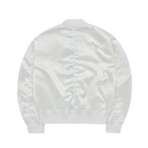 PUCKERING SATIN MA-1 JACKET IVORY 샤틴MA-1 JKPKMA-IVY